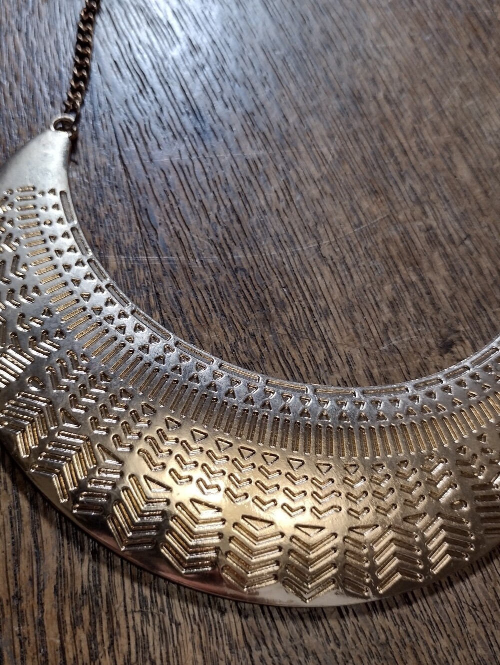 Cleopatra Style Gold Tone Adjustable Necklace